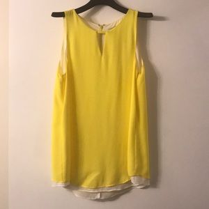Yellow layered sleeveless top